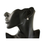 Srebrne kolczyki 925 kwiatuszki z cyrkoniami 1,21g