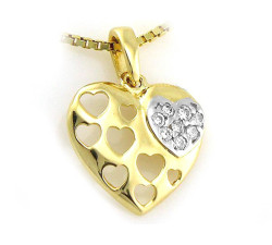 złota przywieszki bez cyrkonii