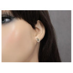 złote kolczyki sztyft