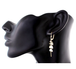 Złote kolczyki wiszące 585