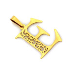 klasyczny złoty wisiorek