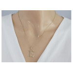 złota zawieszka bez kamieni