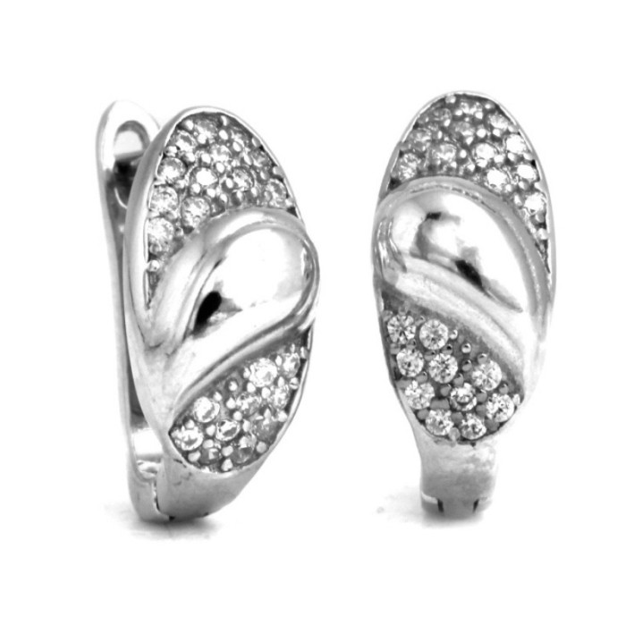 kolczyki 925 na angielskim bez cyrkonii