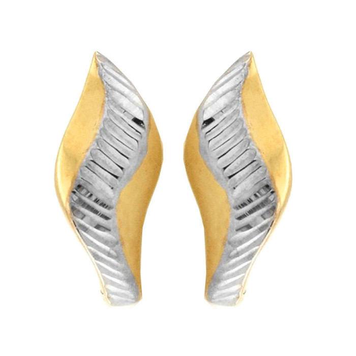 złote kolczyki blaszki 333