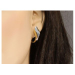 kolczyki złote frezowane migdały