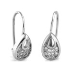 Srebrne kolczyki 925 łezki z białymi cyrkoniami