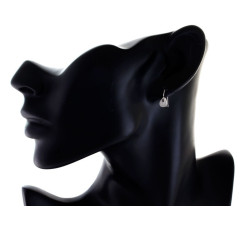 Srebrne kolczyki 925 łezki z białymi cyrkoniami