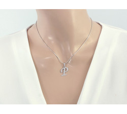 Srebrna zawieszka 925 GŁADKA LITERKA P 0,70g