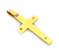 Złoty krzyż 585 Krzyżyk z Jezusem Chrzest 2,75g