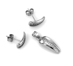 zestaw biżuterii ze srebra