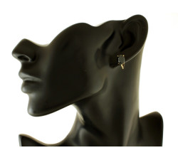 Złoty komplet biżuterii 585 elegancki czarne cyrkonie 4,89g