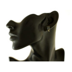 Złoty komplet biżuterii 585 elegancki czarne cyrkonie 4,89g