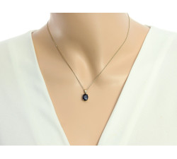 Złoty komplet biżuterii 585 elegancki czarne cyrkonie 4,89g