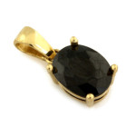 Złoty komplet biżuterii 585 elegancki czarne cyrkonie 4,89g