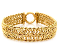 Złoty komplet biżuterii 585 łańcuszkowy splot 41,12g