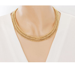 Złoty komplet biżuterii 585 łańcuszkowy splot 41,12g