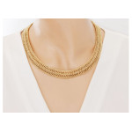 Złoty komplet biżuterii 585 łańcuszkowy splot 41,12g