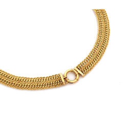 Złoty komplet biżuterii 585 łańcuszkowy splot 41,12g