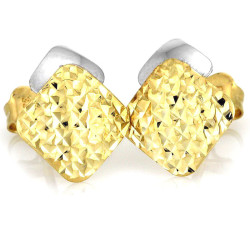 Złote kolczyki 375 diamentowane