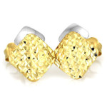 Złote kolczyki 375 diamentowane