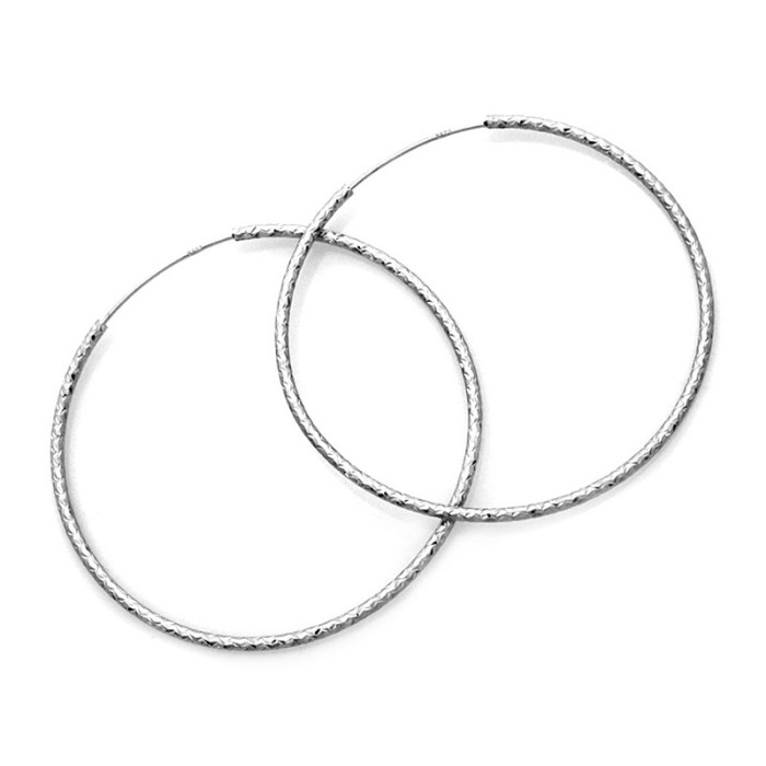 Srebrne kolczyki 925 klasyczne koła 56 mm