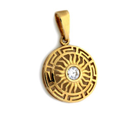 klasyczny złoty wisiorek