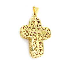 złoty wisiorek krzyż