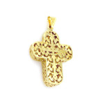 złoty wisiorek krzyż