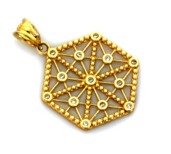 klasyczny złoty wisiorek