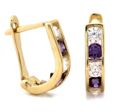 kolczyki dla dziewczynki ze złota 375