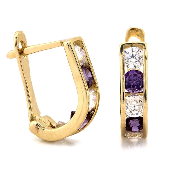 kolczyki dla dziewczynki ze złota 375