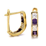 złote kolczyki z cyrkoniami 375