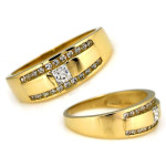 złoty pierścionek bez cyrkonii