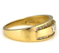 złoty pierścionek bez kamieni