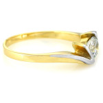 pierścionek z cyrkonią 585
