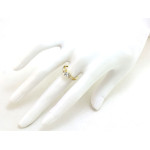 pierścionek z białym złotem i cyrkonią