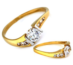 złoty pierścionek bez kamieni