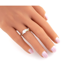 złoty pierścionek bez cyrkonii