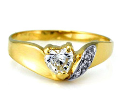 złoty pierścionek bez cyrkonii