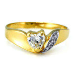 złoty pierścionek bez cyrkonii