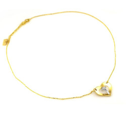 Złoty naszyjnik 585 dwukolorowy z krzyżykiem