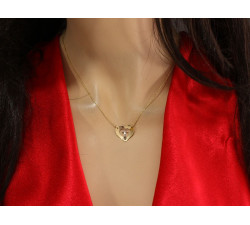 Złoty naszyjnik 585 dwukolorowy z krzyżykiem