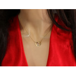 Złoty naszyjnik 585 dwukolorowy z krzyżykiem