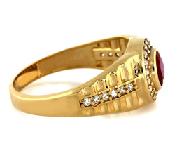 złoty pierścionek bez cyrkonii