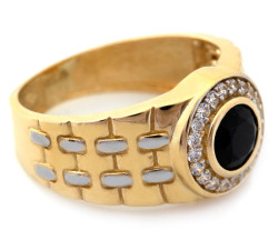 gładki złoty pierścionek