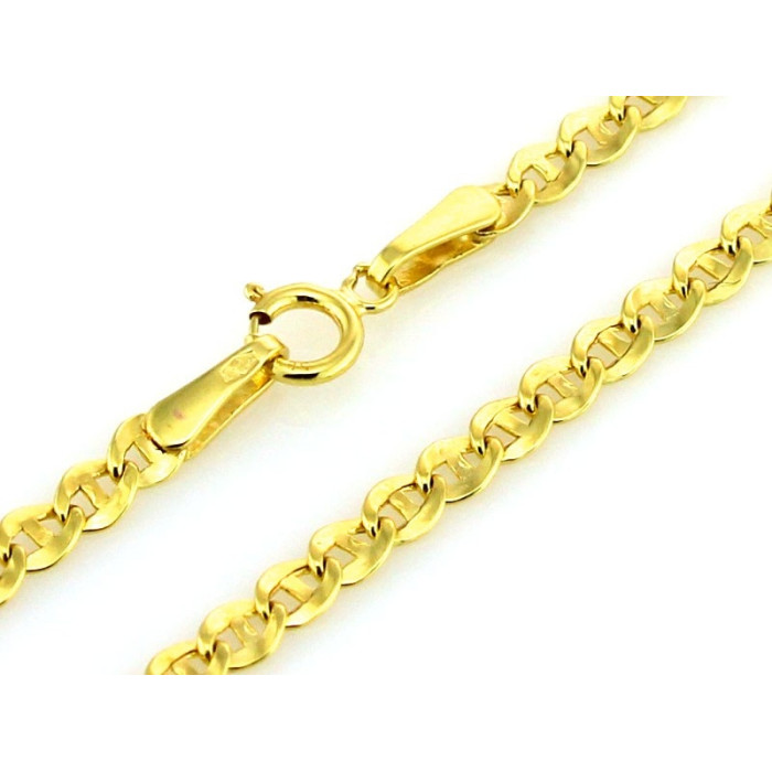 Stylowy złoty łańcuszek 585 w popularnym splocie marina guci o szerokości 3.5mm