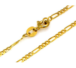 złoty łańcuszek 585 o splocie figaro