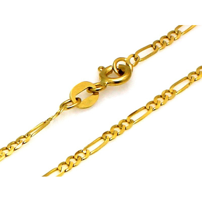 złoty łańcuszek 585 o splocie figaro