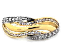 złoty pierścionek bez cyrkonii