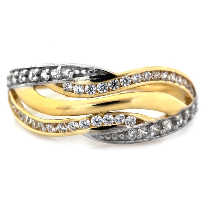 złoty pierścionek bez cyrkonii